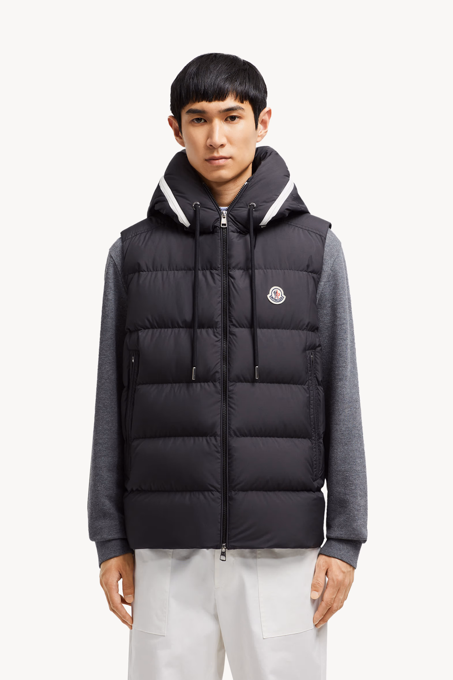 Cardamine Hooded Down Vest Men Black Moncler 3